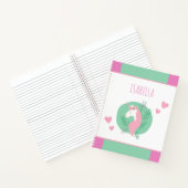 Carnet Magique Unicorn rose et Turquoise Nom de la petite (Intérieur)