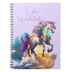 Carnet Magique Unicorne Imaginaire nuages beau Anniversai