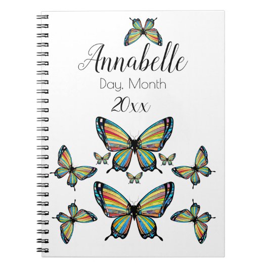 Carnet Magnifique Arc-en-ciel magnifique ailes (Devant)