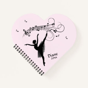 Carnet Magnifique ballerine dansant avec de la musique ro