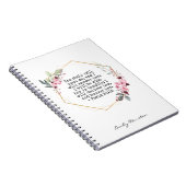 Carnet Magnifique bloc-notes Psalm 91 Flowers (Côté Droit)