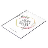 Carnet Magnifique bloc-notes Psalm 91 Flowers (Côté gauche)