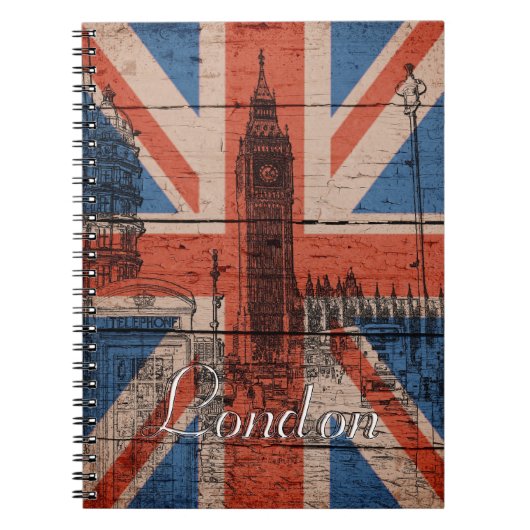 Carnet Magnifique grunge en bois cool tendance U.k. fanio (Devant)