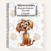 Carnet Magnifique Histoire Brown Chiot sur pattes Imprime (Devant)