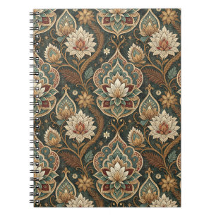 Carnet Magnifique motif mural floral Art nouveau vintage