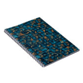 Carnet Magnifique motif patchwork "Look" en sarcelle fonc (Côté Droit)