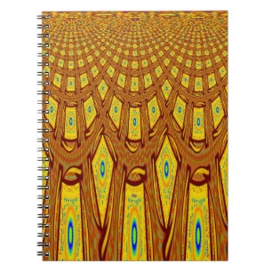 Carnet Magnifique motif tribal africain brun doré vectori