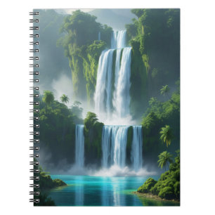 Carnet magnifique paysage cascade