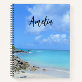 Carnet Magnifique plage tropicale turquoise (Devant)