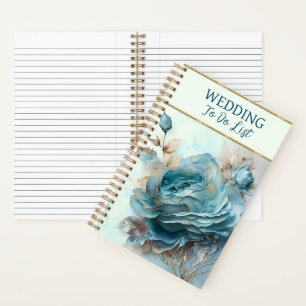 Carnet Magnifique planificateur de mariage aux roses turq
