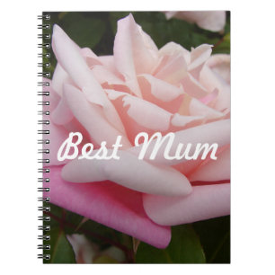 Carnet Magnifique rose rose design de fleur de maman