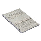 Carnet Magnifique, subtile, textile laqué blanc gros plan (Côté Droit)