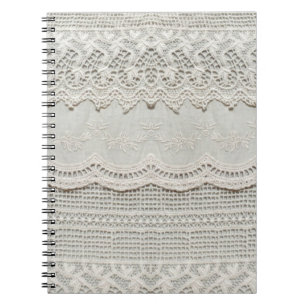 Carnet Magnifique, subtile, textile laqué blanc gros plan