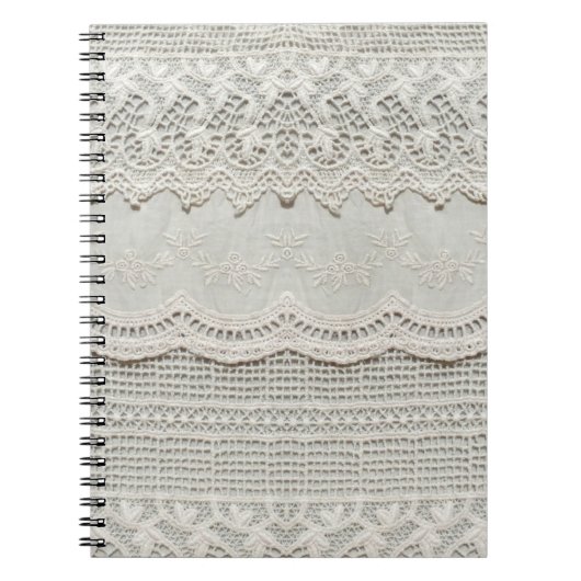 Carnet Magnifique, subtile, textile laqué blanc gros plan (Devant)