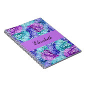 Carnet Magnifiques fleurs d'hydrangée, personnalisables (Côté Droit)