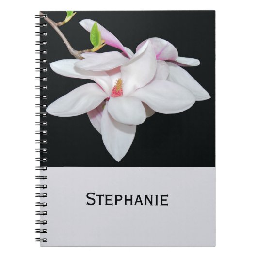 Carnet Magnolia blanc (Devant)