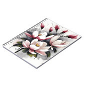 Carnet Magnolia - Fleurs aquarelle (Côté gauche)