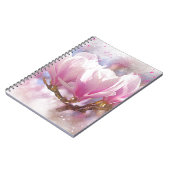 Carnet Magnolia rose violet en fleurs - Fleur de printemp (Côté gauche)