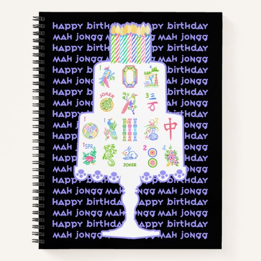 Carnet Mah Jongg Cake Anniversaire (Devant)