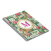 Carnet Mahjong Chinoiserie Floral Personalized Monogram (Côté Droit)