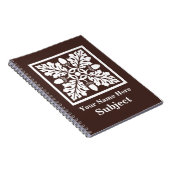 Carnet Mahogany Acorn and Leaf Tile Design (Côté Droit)