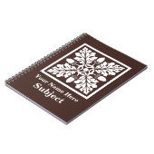Carnet Mahogany Acorn and Leaf Tile Design (Côté gauche)
