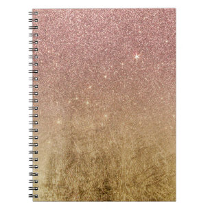 Carnet Maille de parties scintillantes et de feuille d'or