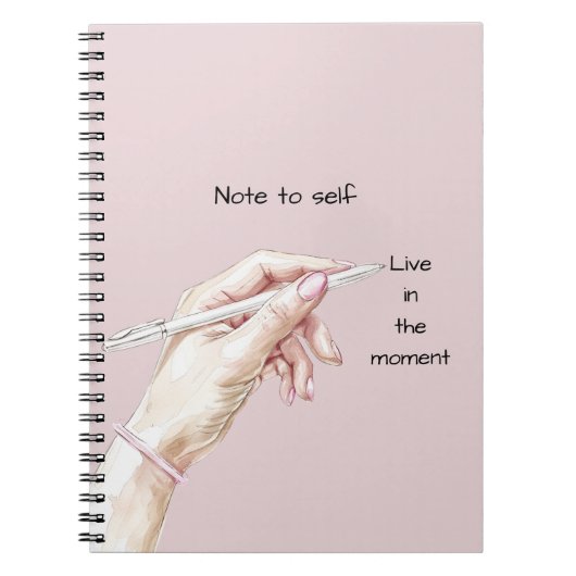 Carnet Main avec stylo : Note à soi-même (Devant)