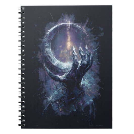 Carnet Main Cosmique Fantastique Sombre (Devant)