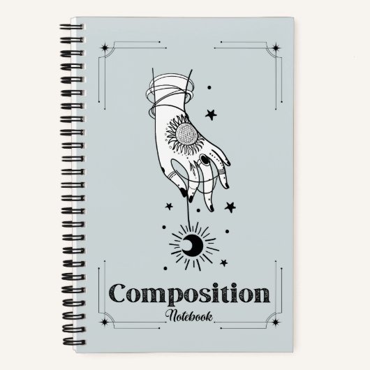 Carnet Main cosmique magique et lune de croissant (Recto)