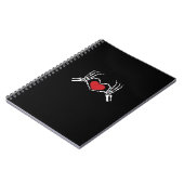 Carnet Main de squelette d'enfants Cœur Saint-Valentin Co (Côté gauche)