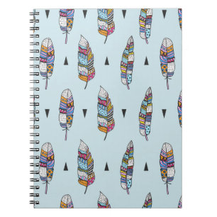 Carnet Main en plume style Boho tirée