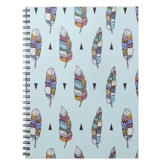 Carnet Main en plume style Boho tirée (Devant)