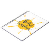 Carnet Main Jaune dessinée Sun Hello Sunshine Image (Côté gauche)
