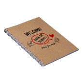 Carnet Main moderne dessinée et papier Kraft Lettré (Côté Droit)