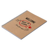 Carnet Main moderne dessinée et papier Kraft Lettré (Côté gauche)