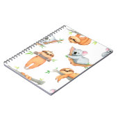 Carnet Main painted watercolor pattern tropical cute anim (Côté gauche)