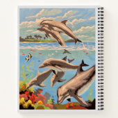 Carnet Main peinte par numéro | Jouer aux dauphins | Pers (Dos)