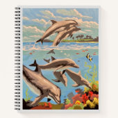 Carnet Main peinte par numéro | Jouer aux dauphins | Pers (Devant)