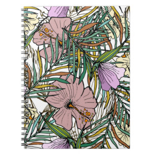 Carnet Main Tirée Arrière - plan Sans Fil Avec Feuilles D