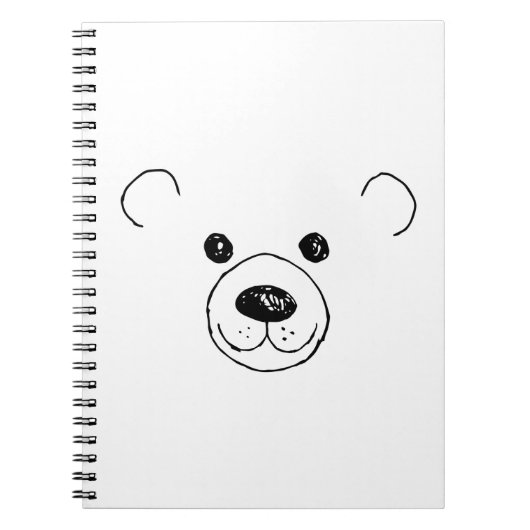 Carnet Main tirée très mignonne ours L'Ours le plus mou A (Devant)