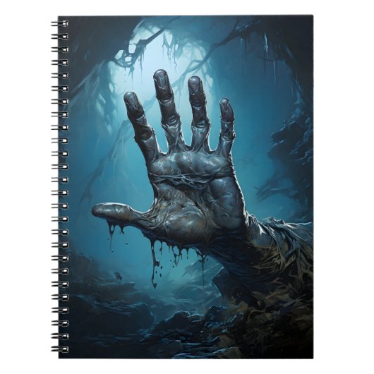 Carnet Main Zombie Sortant D'Halloween Grave Et Effrayant (Devant)