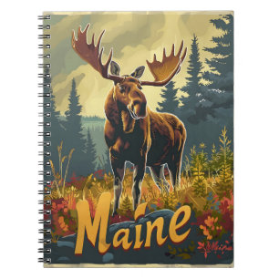 Carnet Maine Moose Vintage