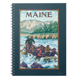 Carnet MaineRiver transportant la scène par radeau