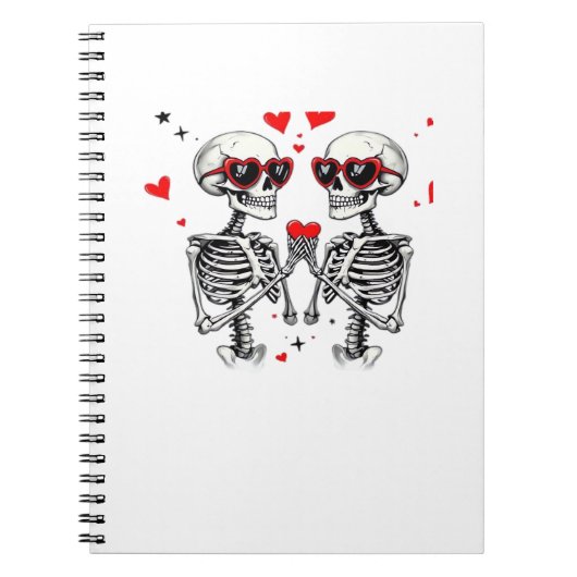 Carnet Mains Coeur Squelette Pour Trending (Devant)