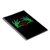 Carnet Mains de squelette - Drôle Halloween (Côté Droit)