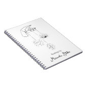 Carnet Mains mystiques Céleste Noir & Blanc (Côté Droit)