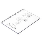 Carnet Mains mystiques Céleste Noir & Blanc (Côté gauche)