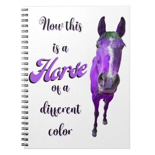 Carnet Maintenant C'est Un Cheval De Couleur Différente V (Devant)