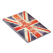 Carnet maintenez calme et continuez le drapeau d'Union (Côté Droit)